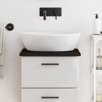 vidaXL Bathroom Countertop Dark Brown 40x30x2 cm Treated Solid Wood