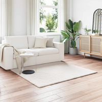 vidaXL Anti-Slip Faux Rabbit Fur Rug Olite Cream 120 x 120 cm