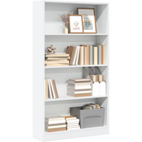 vidaXL Bookcase White 80x24x143 cm Engineered Wood