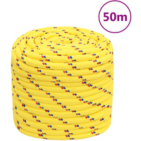 vidaXL Boat Rope Yellow 16 mm 50 m Polypropylene