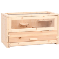 vidaXL Hamster Cage 60x30x35 cm Solid Wood Fir