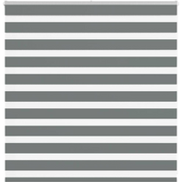 vidaXL Zebra Blind Dark Grey 150x100 cm Fabric Width 145.9 cm Polyester
