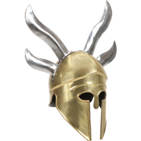 vidaXL Greek Warrior Helmet Antique Replica LARP Brass Steel