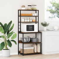 vidaXL Kitchen Shelf Smoked Oak 80 x 40 x 168 cm Engineered Wood