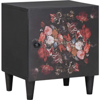 vidaXL Bedside Cabinet with Door Black 40 x 33 x 46 cm