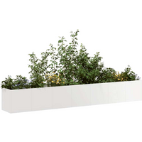 vidaXL Planter 280x40x40 cm Stainless Steel