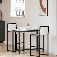 vidaXL Table White 100 x 50 x 77 cm Engineered Wood and Steel