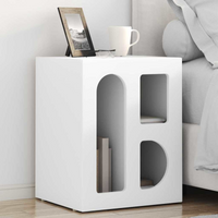 vidaXL Bedside Table 2 pcs White 40 x 35 x 50 cm Engineered Wood