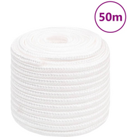 vidaXL Boat Rope Full White 18 mm 50 m Polypropylene