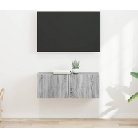 vidaXL TV Wall Cabinet 2 pcs Grey Sonoma 39 x 31 x 29.5 cm
