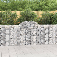 vidaXL Arched Gabion Baskets 12 pcs 200x30x100/120 cm Galvanised Iron