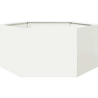 vidaXL Garden Planter White Hexagon 104x90x45 cm Steel