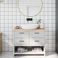 vidaXL Bathroom Countertop 100x30x2 cm Untreated Solid Wood