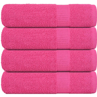 vidaXL Hand Towels "FROGN" 4 pcs Pink 50x100 cm 360 gsm