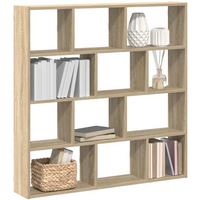 vidaXL Wall Cube Shelf 12 Compartments Sonoma Oak Engineered Wood