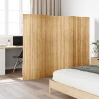 vidaXL Room Divider Bamboo Width 250 cm Height 165 cm Natural