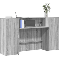 vidaXL Reception Desk Grey Sonoma 180x50x103.5 cm Engineered Wood