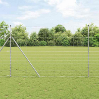 vidaXL Field Fence Silver 50 x 1.6 m Galvanised steel