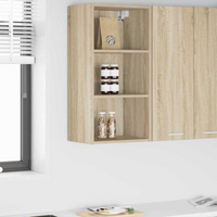 vidaXL Hanging Cabinet Sonoma Oak 40 x 29.5 x 80 cm Engineered Wood