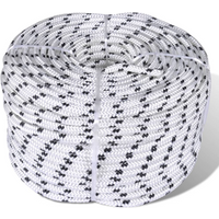 vidaXL Braided Boat Rope Polyester 8 mm 250 m White