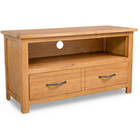 vidaXL TV Cabinet 90x35x48 cm Solid Oak Wood