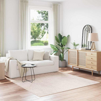 vidaXL Anti-slip Shaggy Rug Cream 200 x 200 cm PP