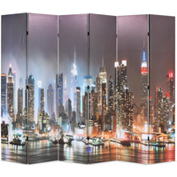 vidaXL Folding Room Divider 228x170 cm New York by Night