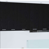 vidaXL Hanging Cabinet Riga Black Oak and White 40 x 31 x 80 cm