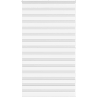 vidaXL Zebra Blind White 125x200 cm Fabric Width 120.9 cm Polyester