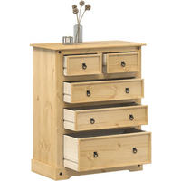 vidaXL Chest of Drawers Corona 92x48x114 cm Solid Wood Pine