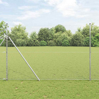 vidaXL Fence Post Silver 50 x 1.6 m (25 mm mesh) Steel