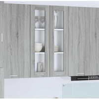 vidaXL Hanging Cabinet Grey Sonoma 60 x 31 x 100 cm Engineered Wood