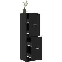 vidaXL Apothecary Cabinet Black 40x41x144.5 cm Engineered Wood