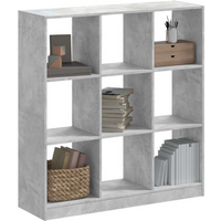 vidaXL Bookcase Concrete Grey 102x32x108 cm Engineered Wood