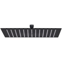 vidaXL Rain Shower Head Stainless Steel 25x25 cm Square Black