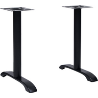vidaXL Bistro Table Legs 2 pcs Black 61x8x72 cm Cast Iron