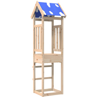 vidaXL Play Tower Brown 52.5 x 46.5 x 208 cm Solid Pine Wood