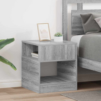 vidaXL End Table 2 pcs Grey Sonoma 40.5 x 40 x 45 cm Engineered Wood
