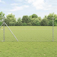vidaXL Fence Post Silver 25 x 1.2 m (60 x 60 mm mesh) Steel