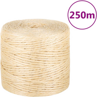 vidaXL Rope 100% Sisal 4 mm 250 m