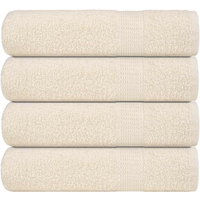 vidaXL Bath Towels "FROGN" 4 pcs Cream 100x150 cm 360 gsm