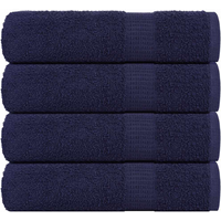 vidaXL Shower Towels "FROGN" 4 pcs Navy Blue 70x140 cm 360 gsm