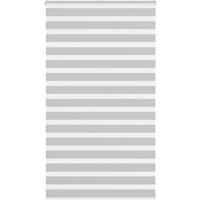 vidaXL Zebra Blind Light Grey 135x230 cm Fabric Width 130.9 cm Polyester