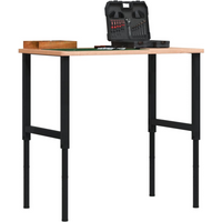 vidaXL Adjustable Work Bench Frames 2 pcs Metal 55x(69-95.5) cm Black