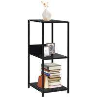 vidaXL Small Straight Book Shelf Black 33.5x39.6x79.7 cm Engineered Wood