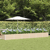 vidaXL Planter Ivory 480 x 80 x 45 cm Steel