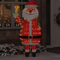 vidaXL Christmas Santa Claus Warm White 100 x 180 cm Fabric