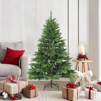 vidaXL Artificial Hinged Christmas Tree Green 150 cm PVC, PE and steel