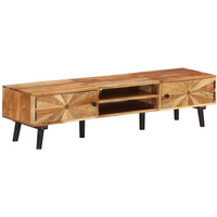 vidaXL TV Cabinet 145x35x35 cm Solid Acacia Wood