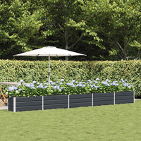 vidaXL Planter Anthracite 480 x 50 x 45 cm Galvanised Steel